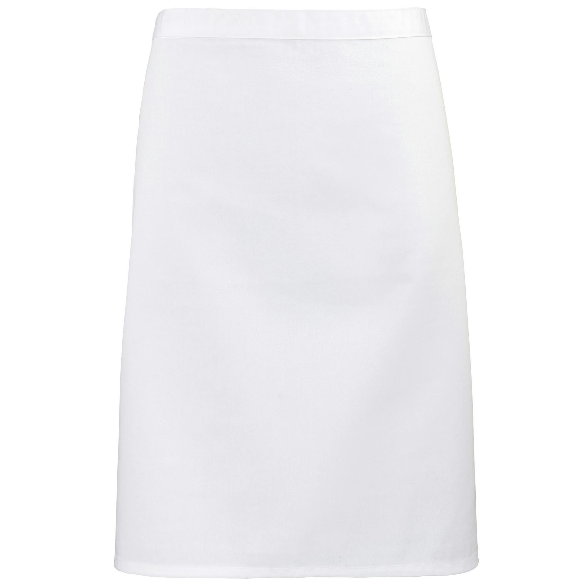 Premier Women's White Mid-Length Apron Pack Of 2 In - Image 2