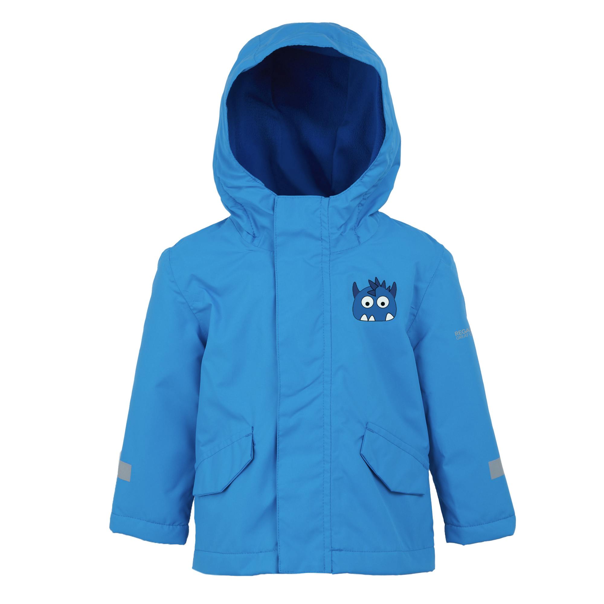 Regatta Blue Kids Spike The Monster Waterproof Jacket - Hydro - 5-6 Years - Hydro - 100% Polyester
