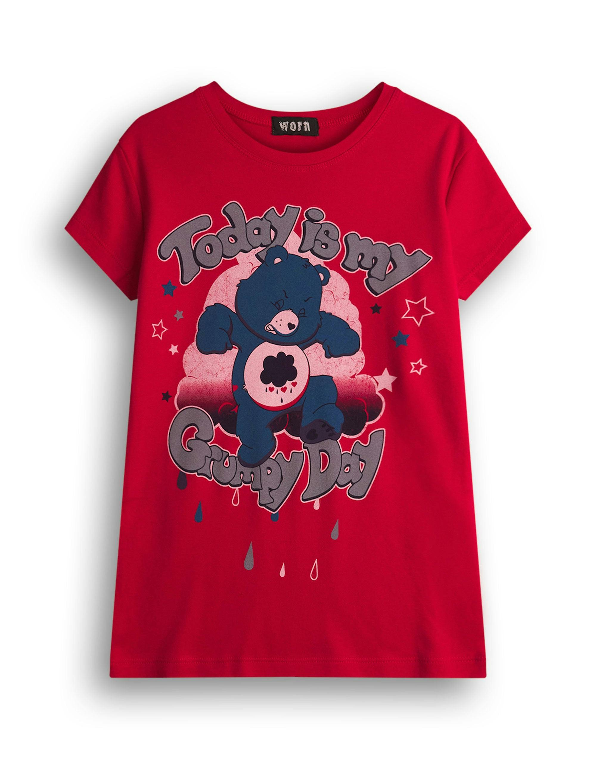 Vanilla Underground Women's Red Care Bears Short Sleeved T-Shirt - Small