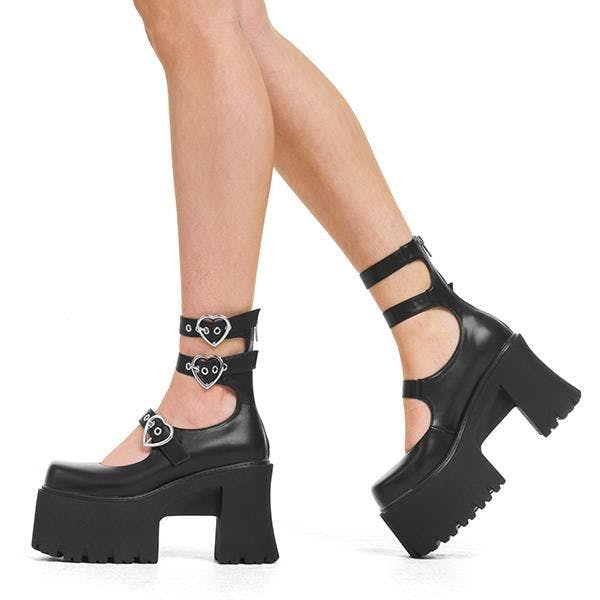 Lamoda Women's Black Good Riddance Chunky Platform Ankle Boots Trendy Comfortable - Uk8