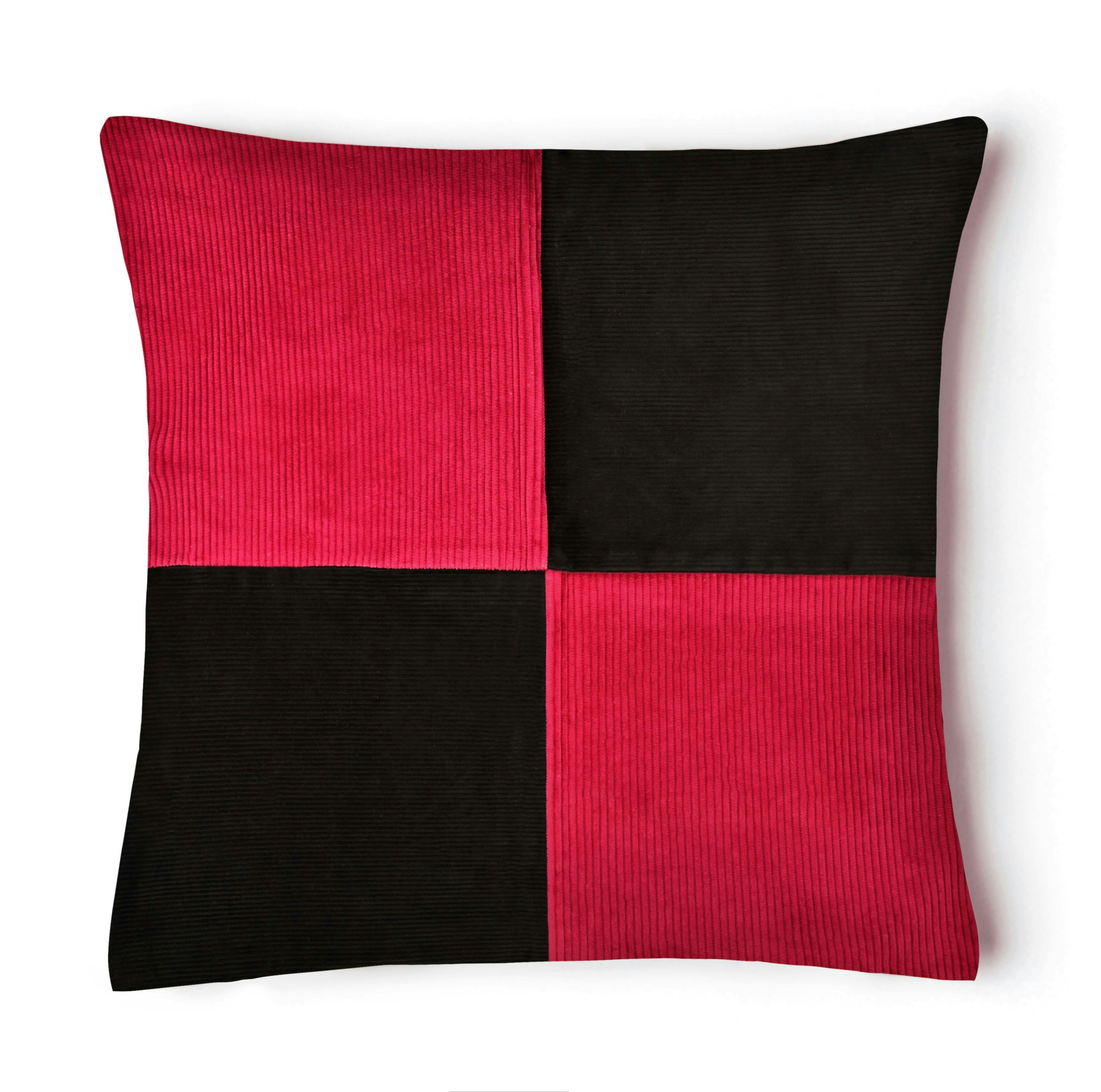 Intimates Red/Black Corduroy Cushion - 56Cm X 56Cm Size 56 X 56Cm