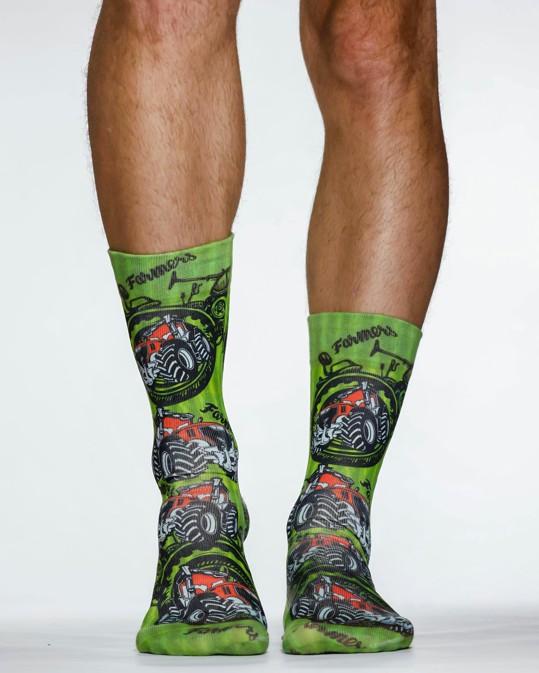 Jemsox Green Farmers Tractor Theme Socks | Playful, Cosy & Stylish