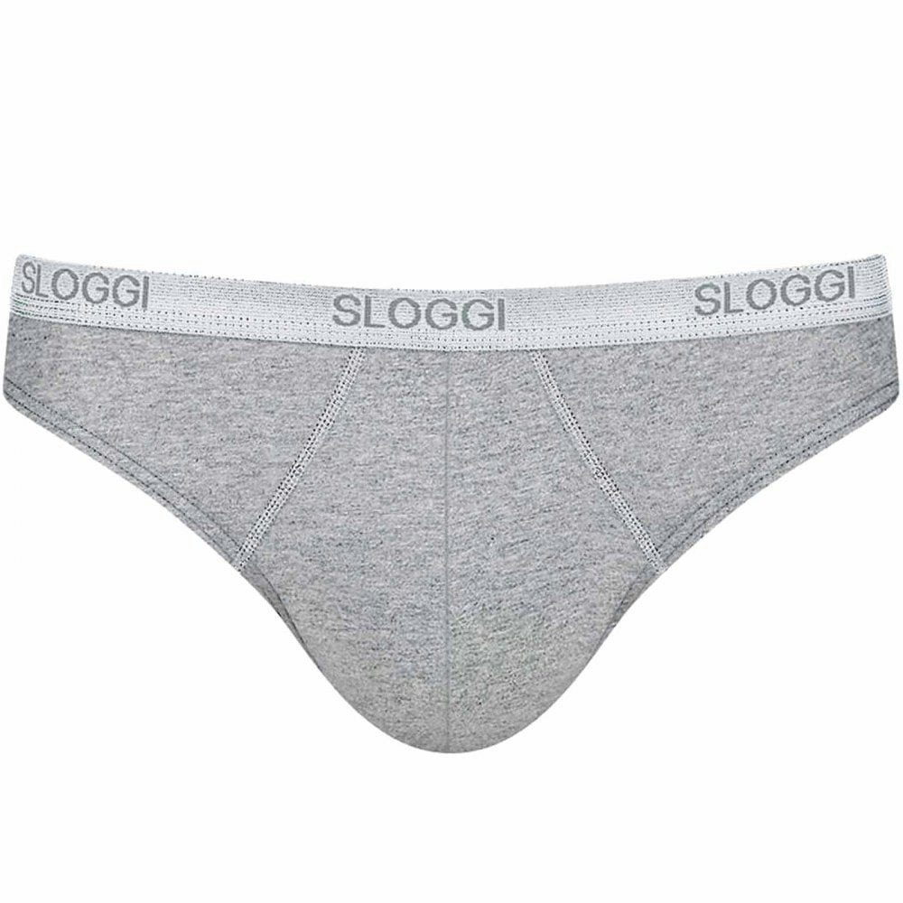 Sloggi Men's Grey Basic Mini Brief, Melange - M