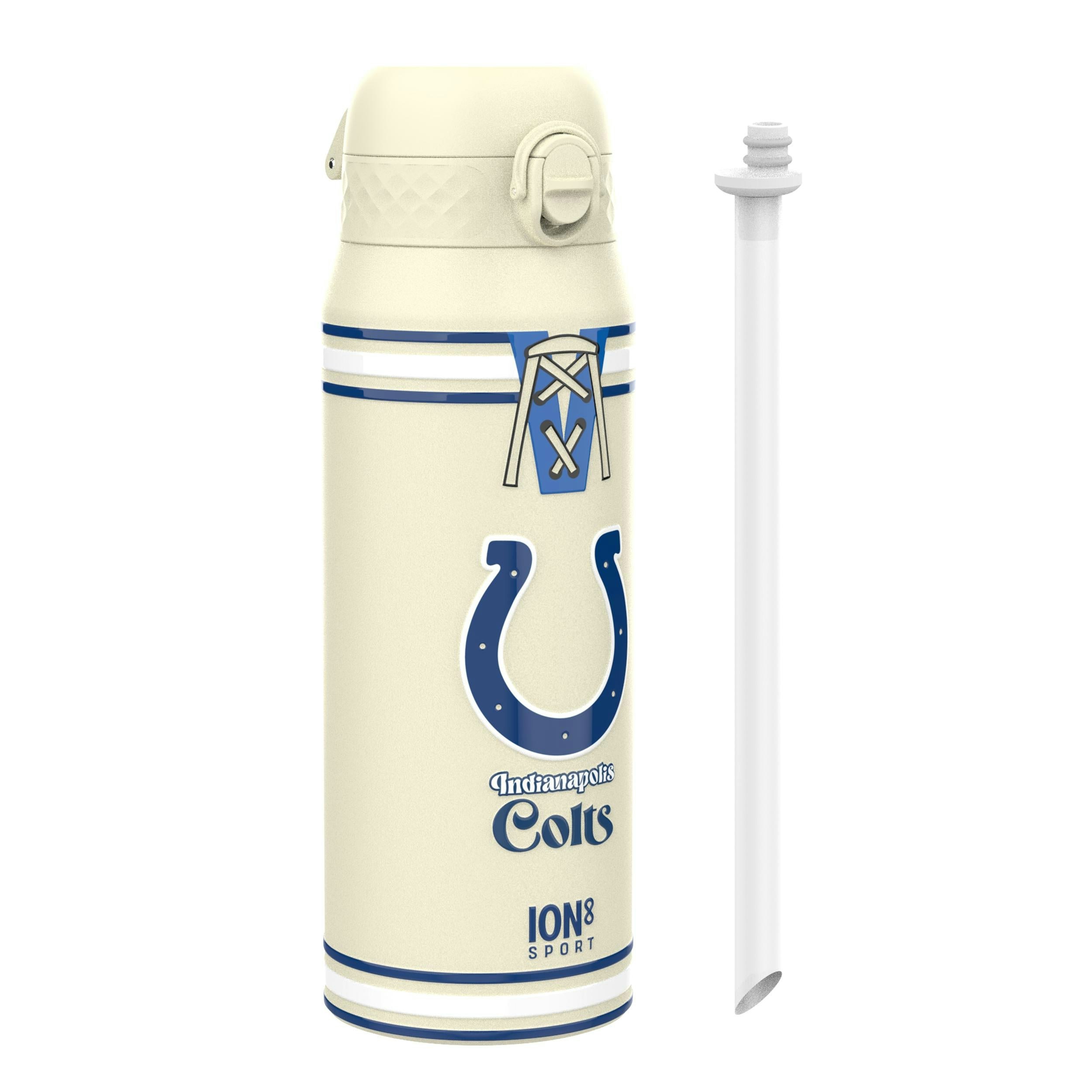 Rackhams Nfl X Ion8 Insulated Steel Water Bottle, Nfl Colts, 750Ml (24Oz)