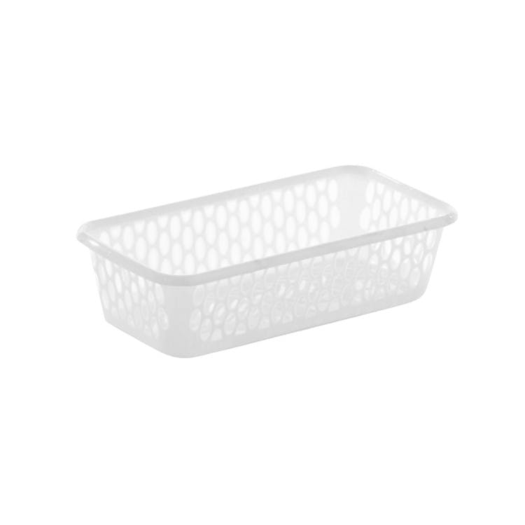 Rackhams White 20Cm Handy Basket 10 X 20 X 5Cm - One Colour - One Size - One Colour