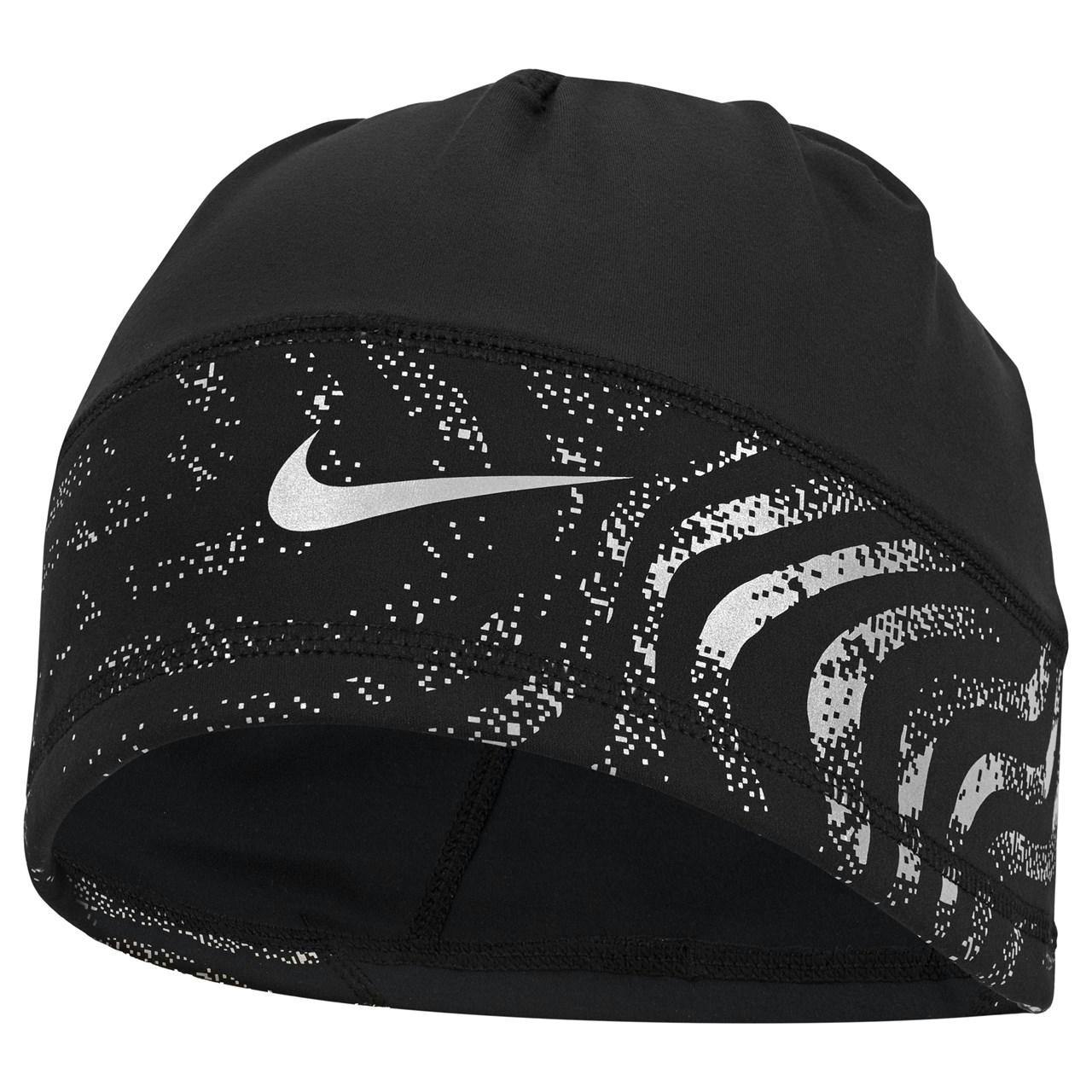Nike Black U Terra Reflective Dri-Fit Uncuffed Beanie - One Size - 80% Polyester/20% Elastane
