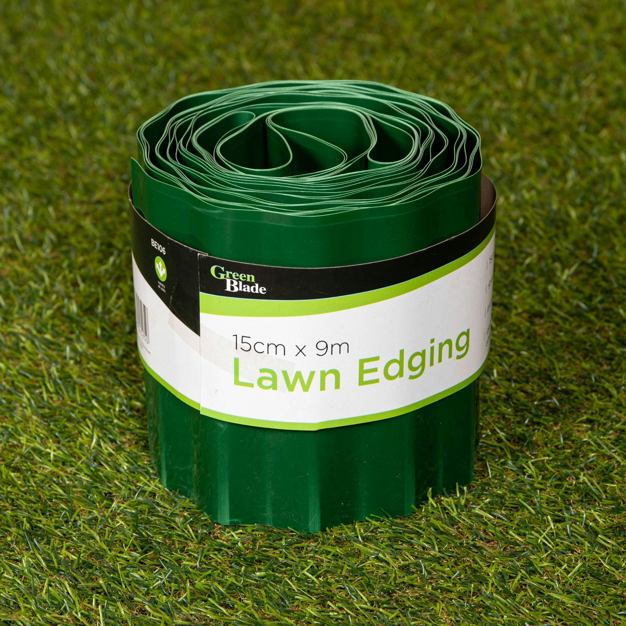 Rackhams Green 15Cm X 9M Large Plastic Corrugated Lawn Garden Edging Border In