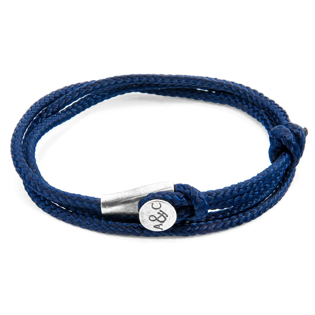Anchor & Crew Blue/Silver Navy Dundee And Rope Bracelet