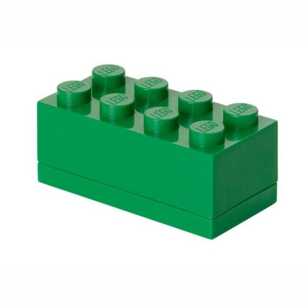 Lego Green Mini Box 8 Storage Brick - 4.6 X 9.2 X 4.3Cm - Storage Brick