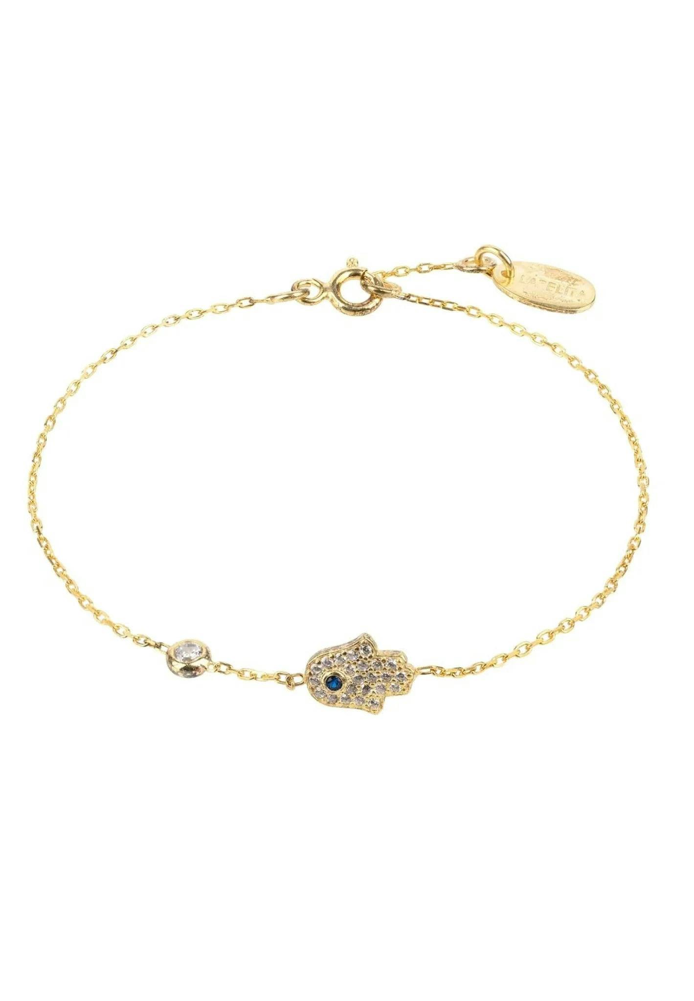 Latelita Gold Hamsa Hand Bracelet - One Size