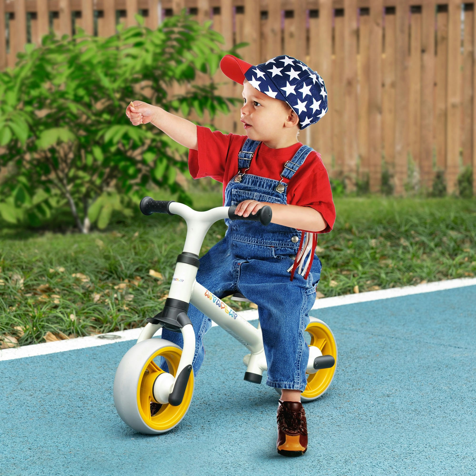 Aiyaplay Orange Lightweight Baby Balance Bike W/ Adjustable Seat, Eva Wheels
