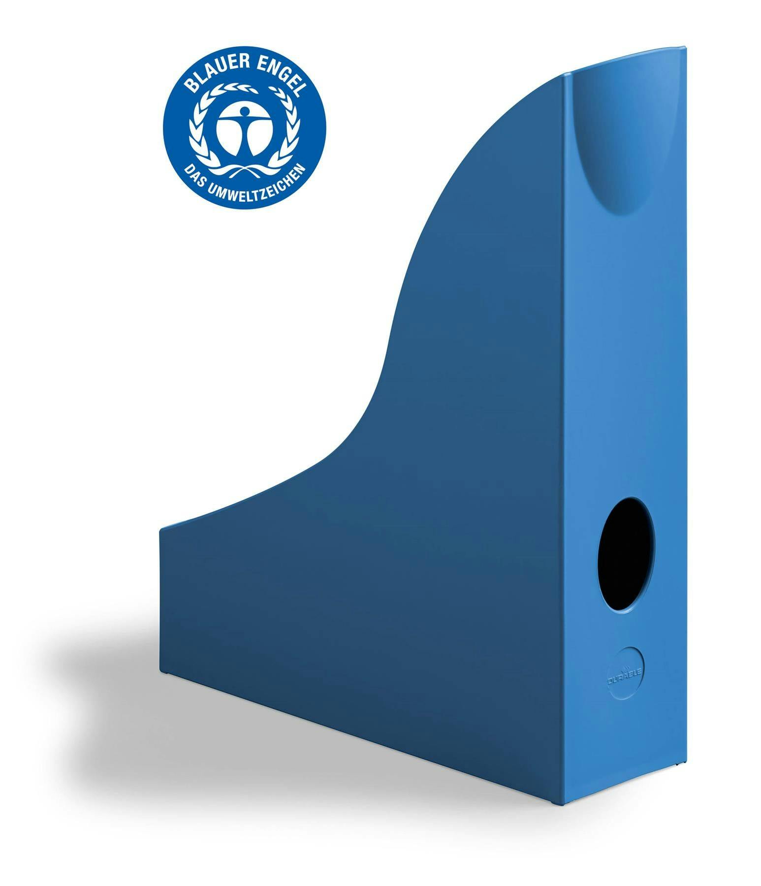 Rackhams Blue Eco Magazine Rack Recycled Plastic File Organiser | 6 Pack | A4