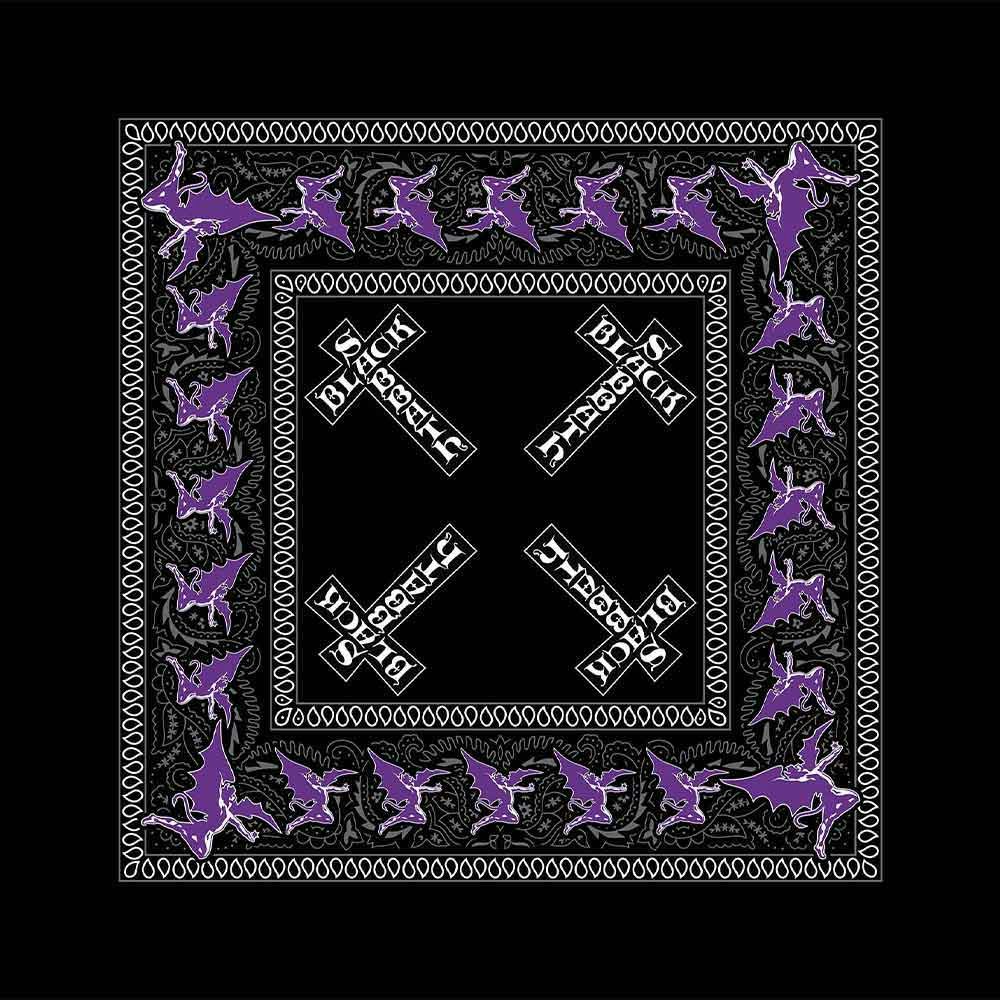 Paradiso Clothing Black Sabbath Bandana Cross Band Logo New Official