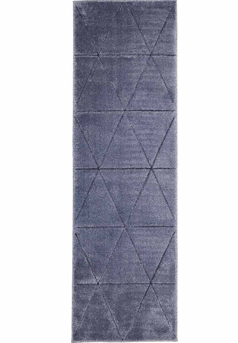 Rackhams Blue Newport Capleton Rug – Geometric Design - 60X200 Cm