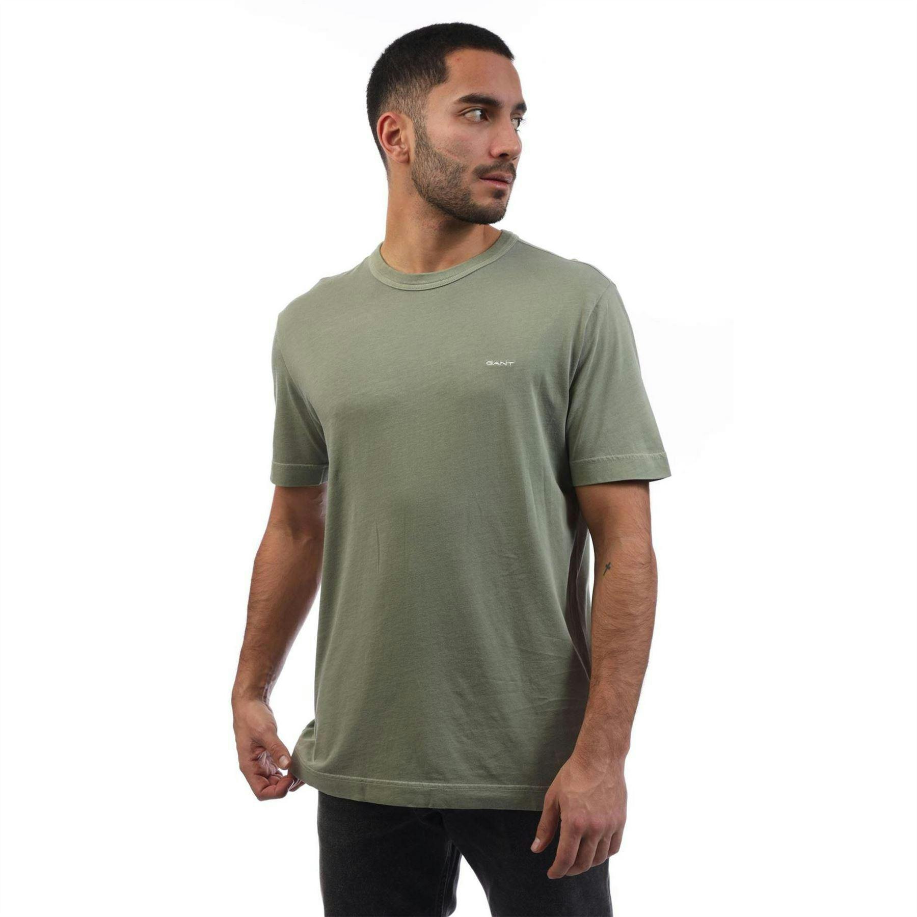 Gant Men's Green Logo Sunwashed T-Shirt - Xl - 100% Cotton