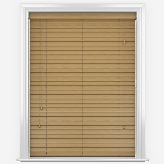 Rackhams Grain Sahara Oak Faux Wood Fine Venetian Blinds With Strings - 190Cm