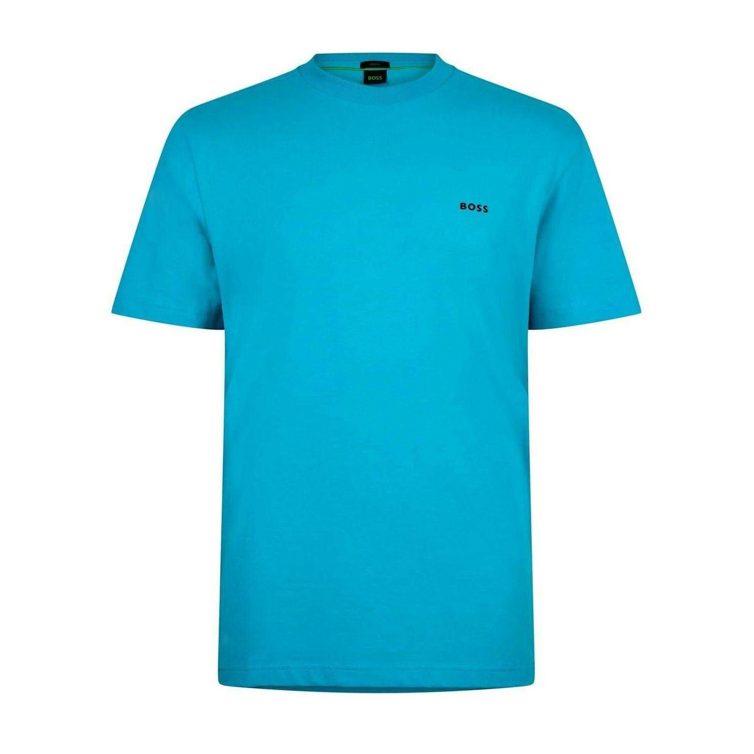 Boss Men's Blue Logo Regular T-Shirt - Pastel - M - Pastel - 100% Mixed