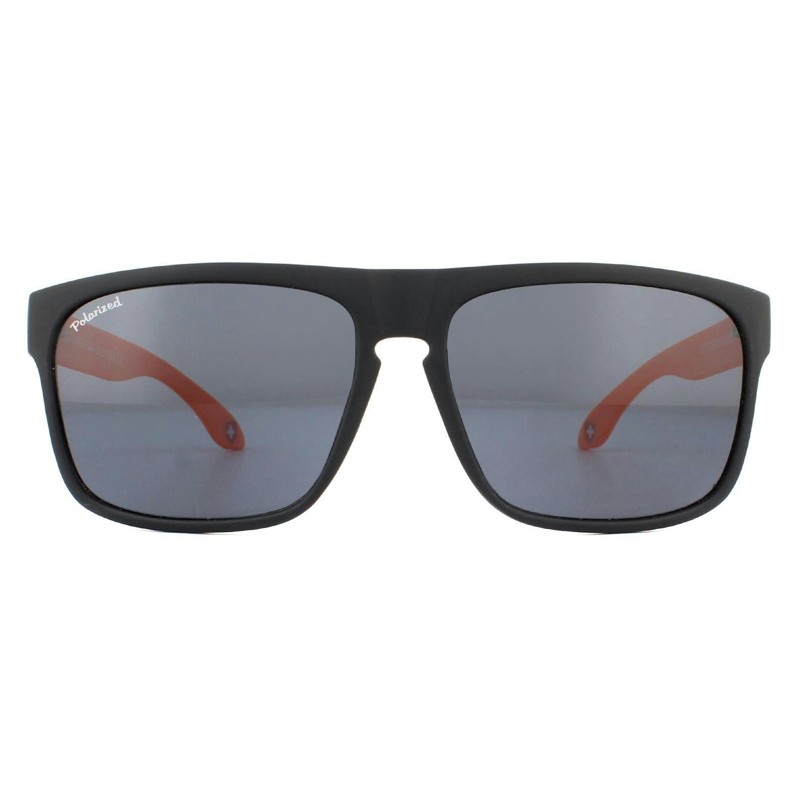 Montana Black/Orange Sunglasses Mp37 D With Rubbertouch Polarised