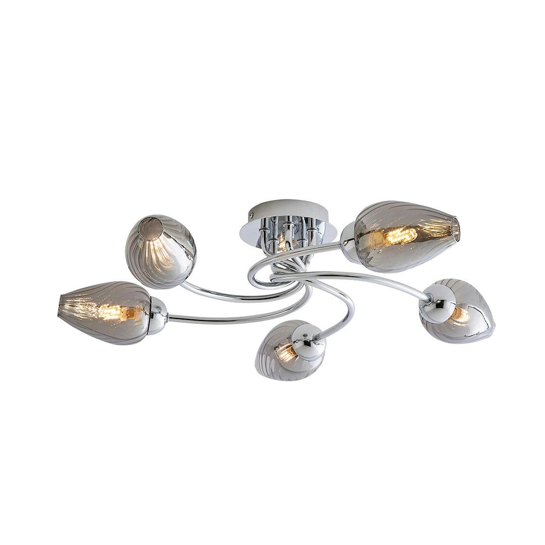 Pagazzi Lighting Light Pagazzi Ing Lina 5- Chrome Flush Ceiling