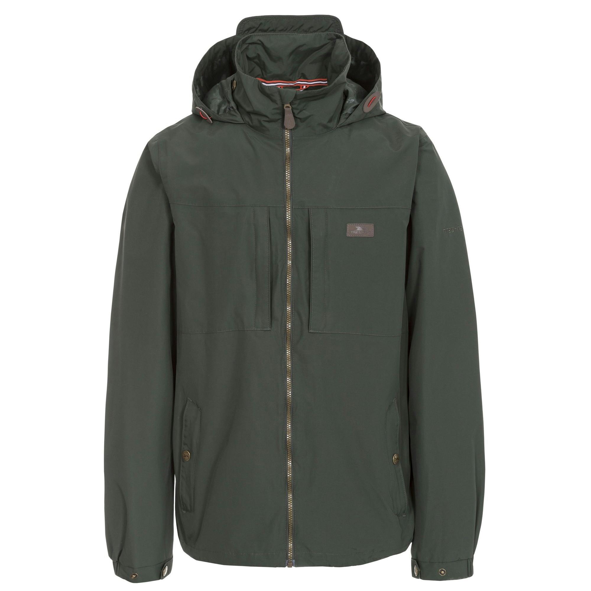 Trespass Men's Cartwright Waterproof Jacket - Olive - Xxs - Olive - 50% Polyamide Taslan Pu Coating/50% Polyester