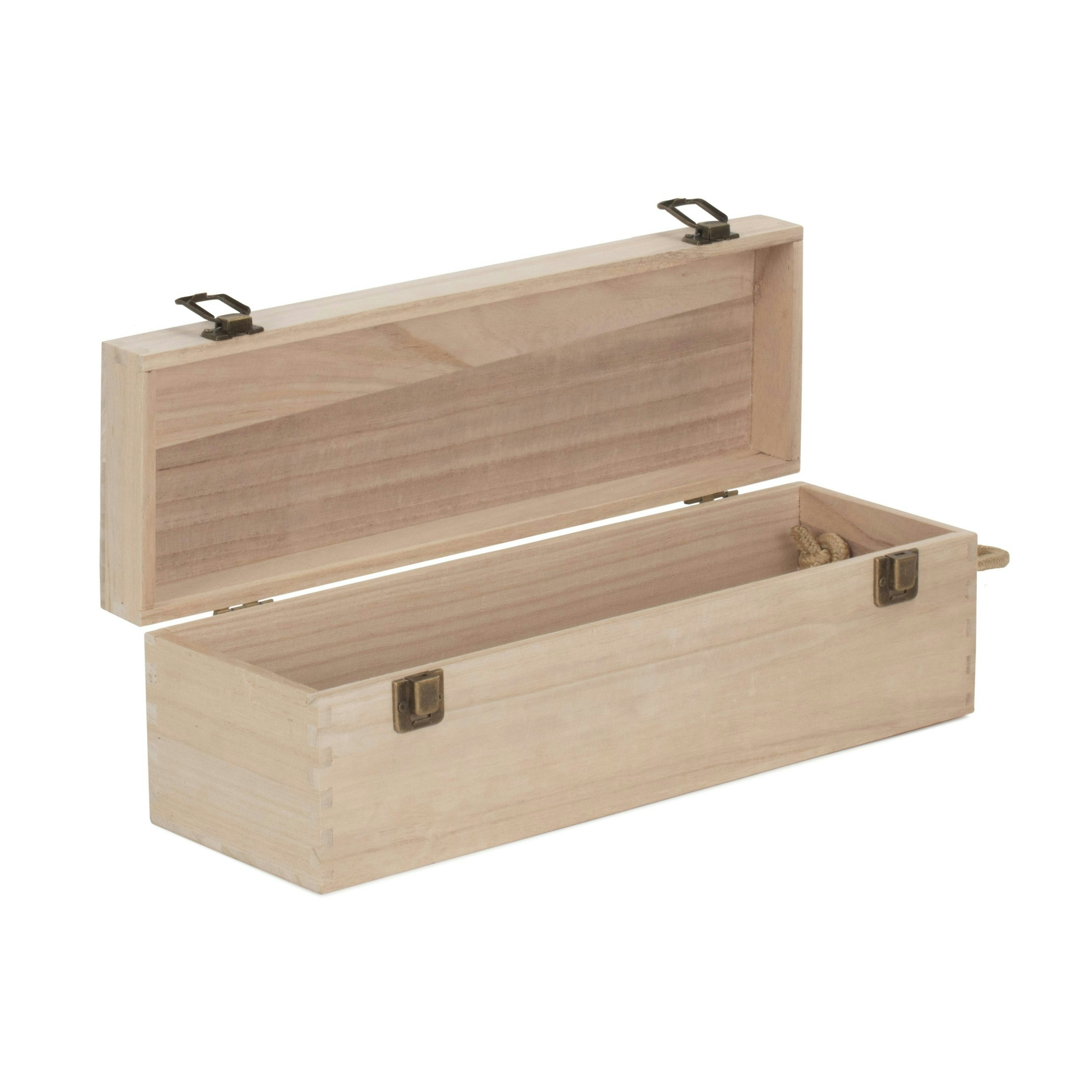 Rackhams Red 35Cm Single Bottle Wooden Box - One Size