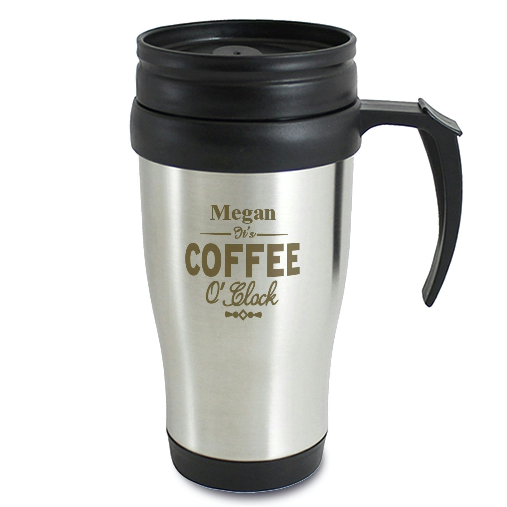 Rackhams Personalised Coffee O'clock Travel Mug