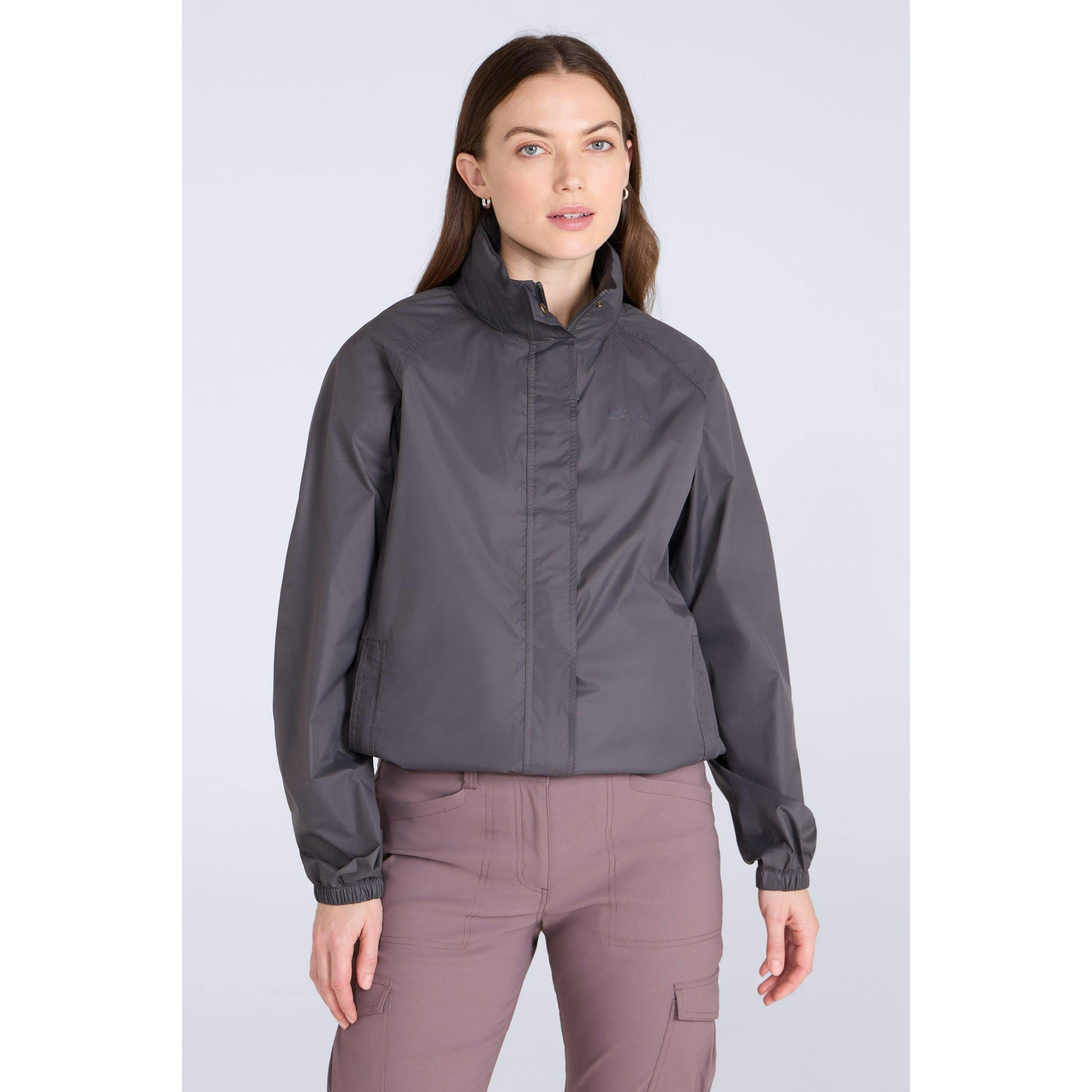 Mountain Warehouse Women's Grey Pakka Ii Waterproof Jacket - 16 Uk - 100% Polyester