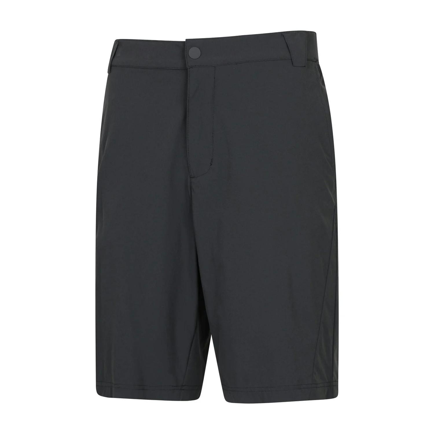 Mountain Warehouse Men's Black Wander Packaway Shorts - 34R - 85% Polyamide/15% Elastane