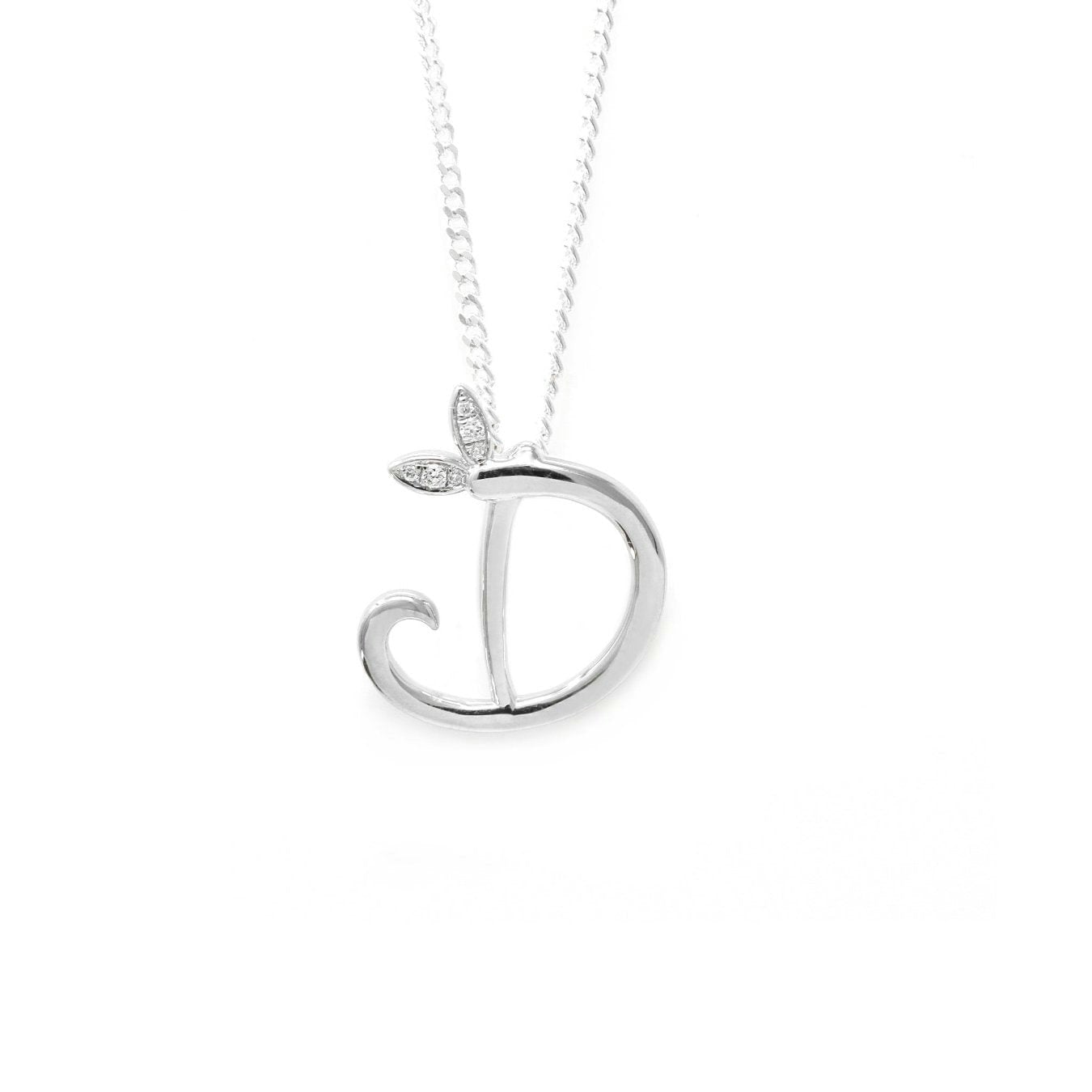 Say It With Winged Initial Necklace, D, Men - Image 3