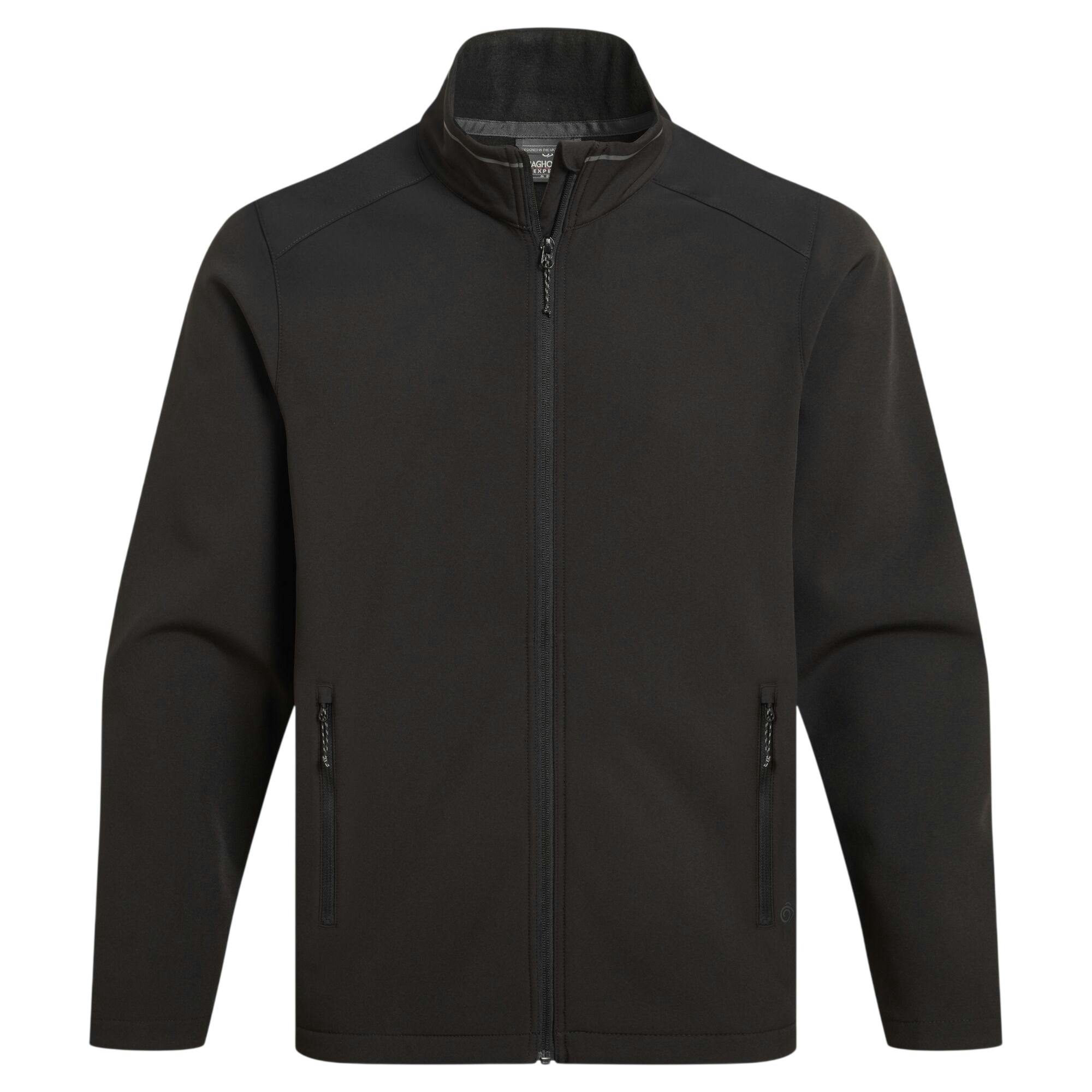 Craghoppers Men's Black Expert Basecamp Ii Soft Shell Jacket - L - 97% Recycled Polyester/3% Elastane