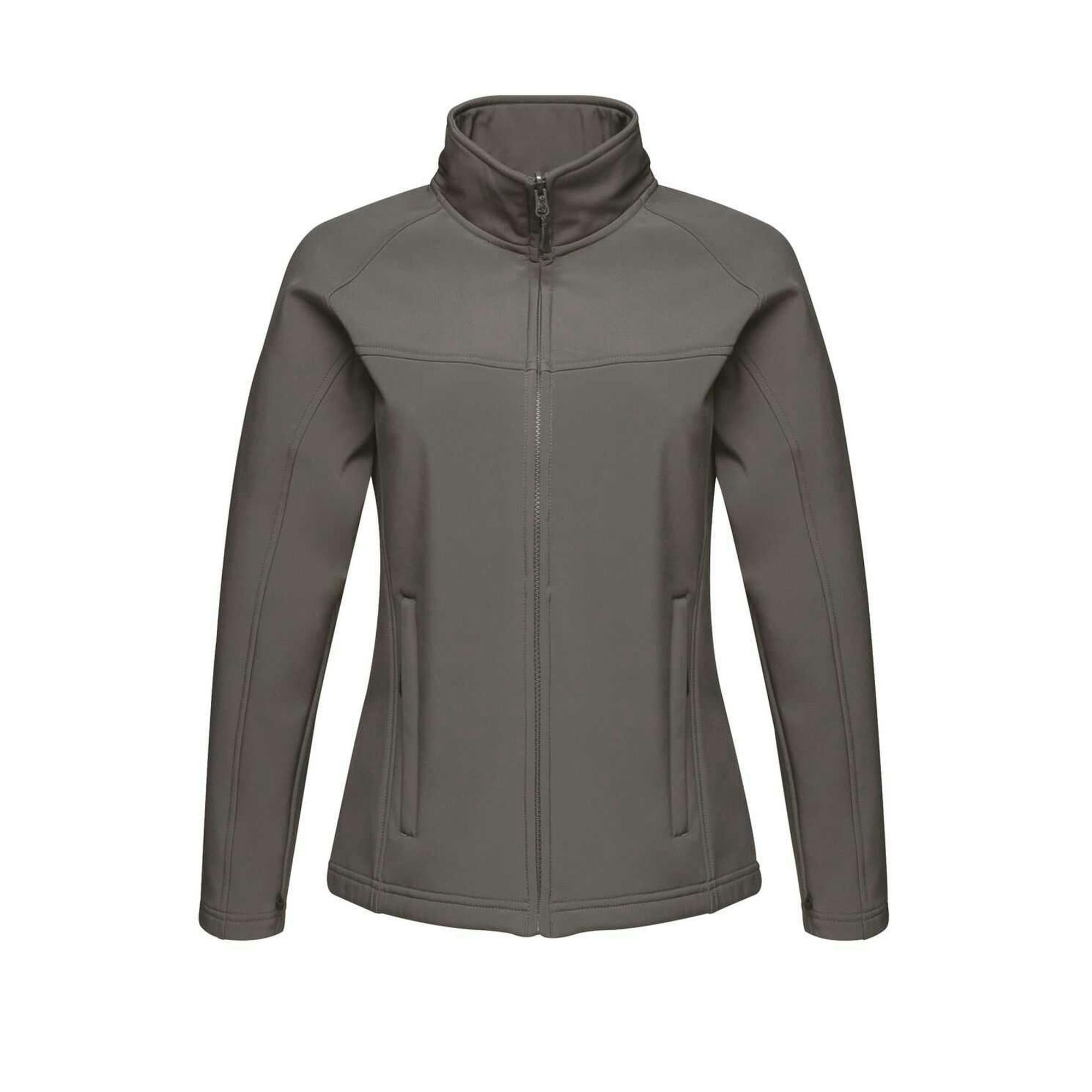 Regatta Women's Grey Professional Uproar Softshell Wind Resistant Jacket - Seal - 18 - Seal - 96% Polyester/4% Elastane