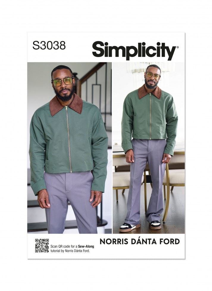 Simplicity Men's Sewing Pattern 3038, Jackets For A (S-M-L-Xl-Xxl) - Intermediate - A (S-M-L-Xl-Xxl)