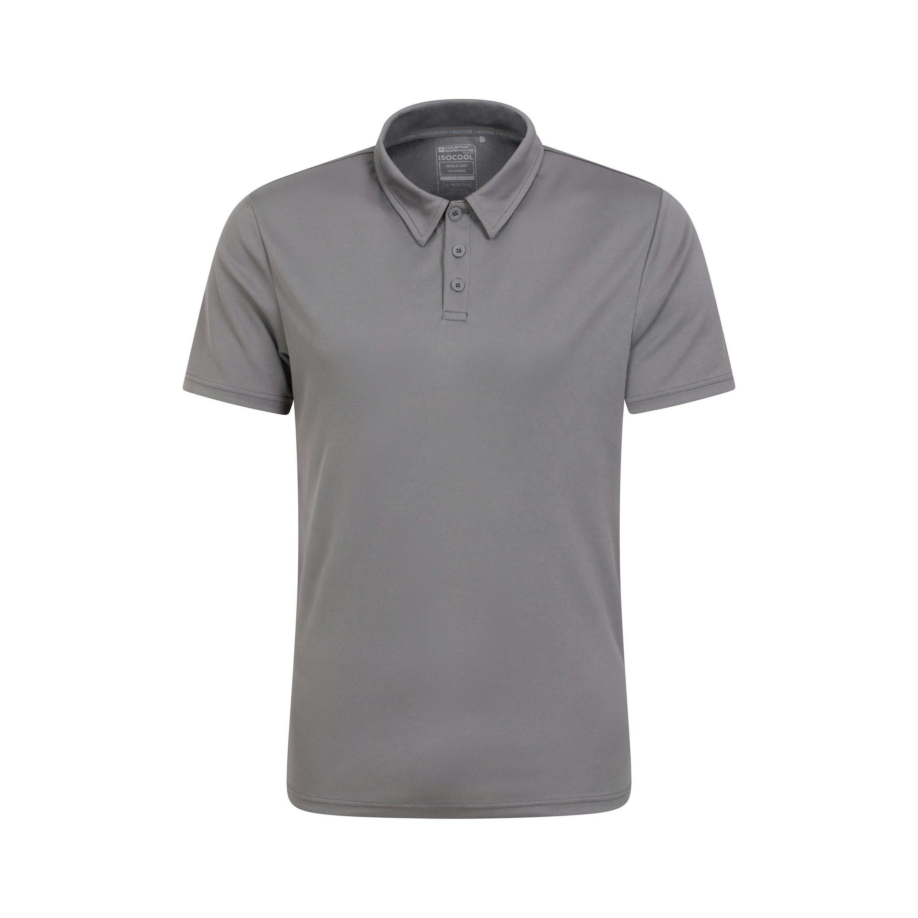 Mountain Warehouse Men's Dark/Grey Endurance Isocool Polo Shirt - 3XL - 100% Polyester