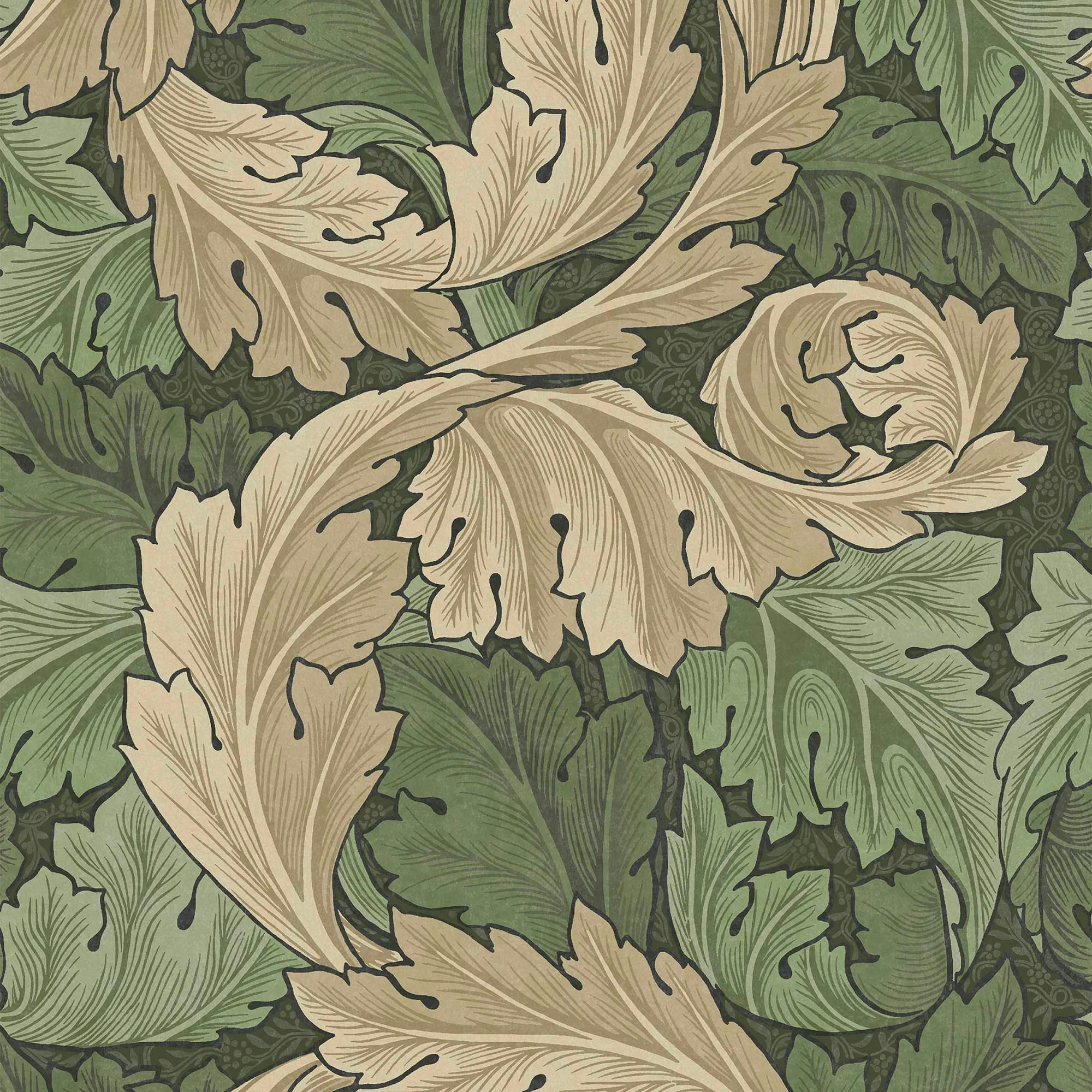 Rackhams Green Acanthus Wallpaper |