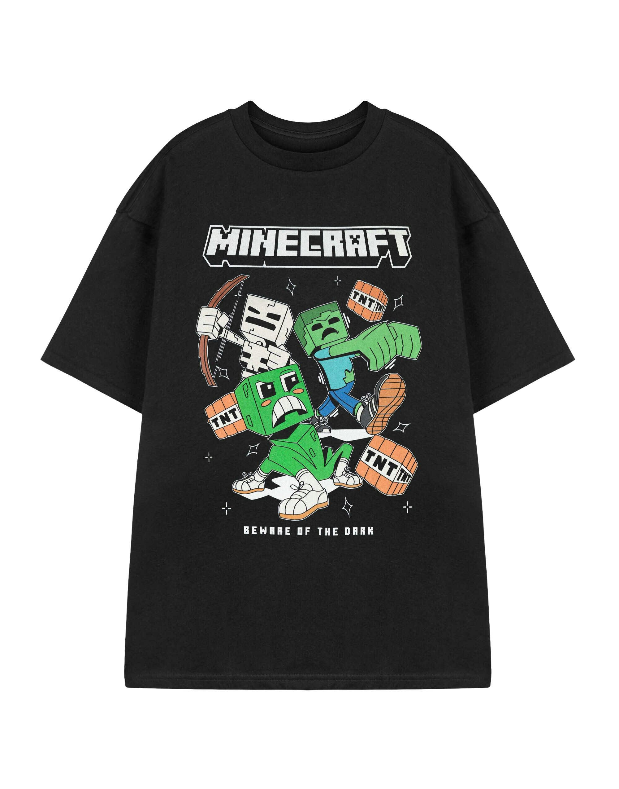 Vanilla Underground Men's Black Minecraft Tnt Short Sleeved T-Shirt - X-Large