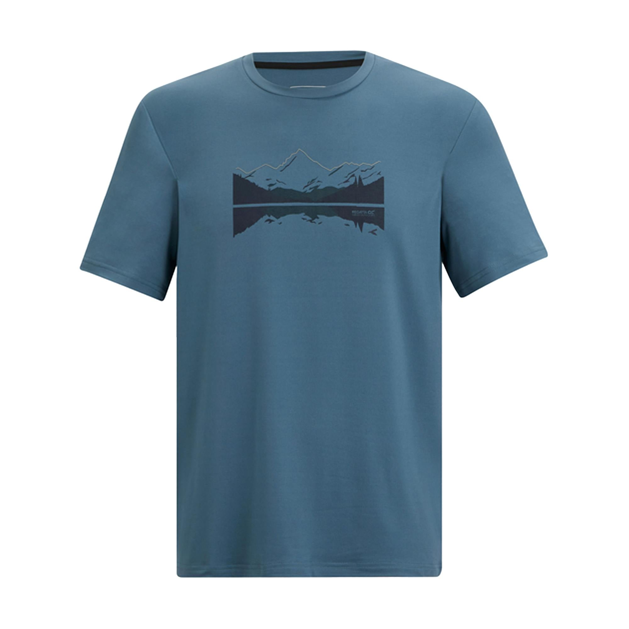 Regatta Men's Blue Fingal T-Shirt - China - Xl - China - 62% Polyester/30% Recycled Polyester/8% Elastane