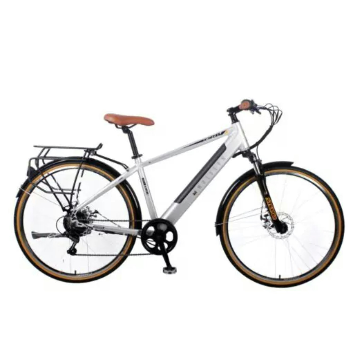Dallingridge Silver Malvern Hybrid Trekking Electric Bike, 700C Wheel - Satin
