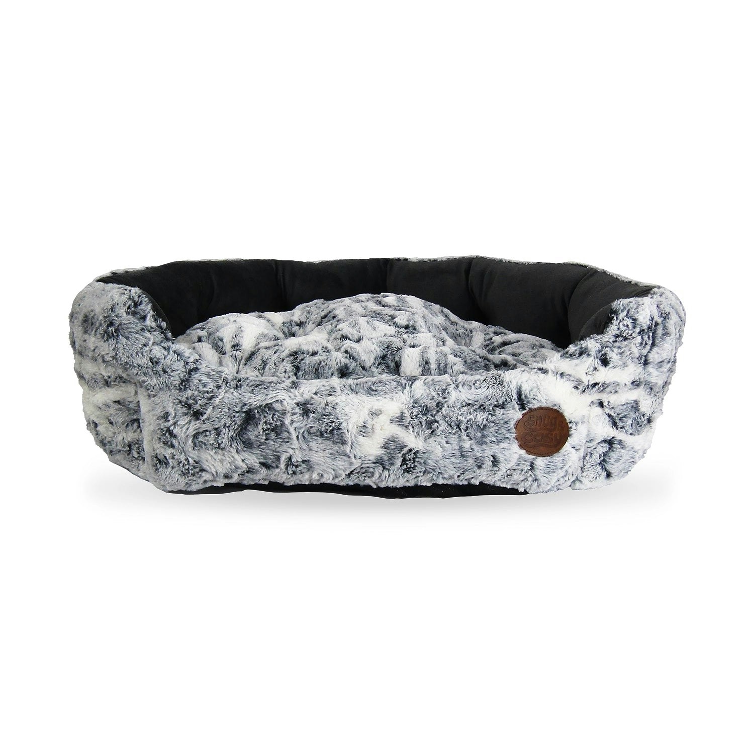 Snug And Cosy Pets Grey Fur Softie Bed - Xlarge 36"