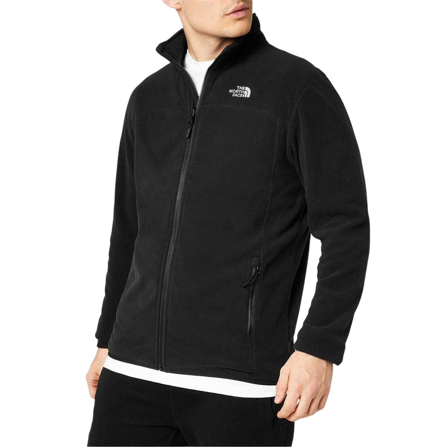 The North Face Men's Black Glacier Fleece Jacket - Xxl - 100% Recycled Polyester