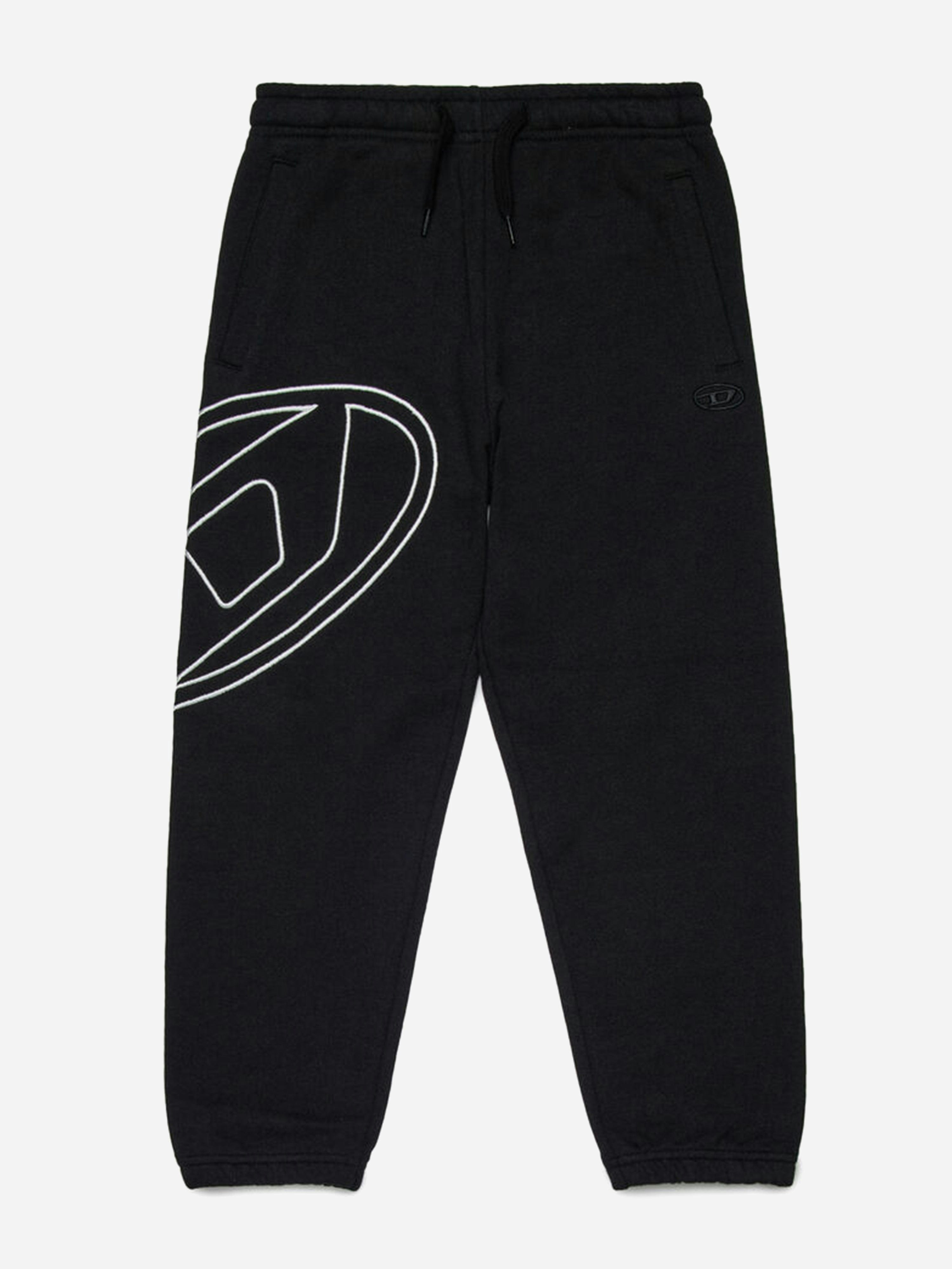 Diesel Boys Black Oval D Joggers In - 16 Yrs
