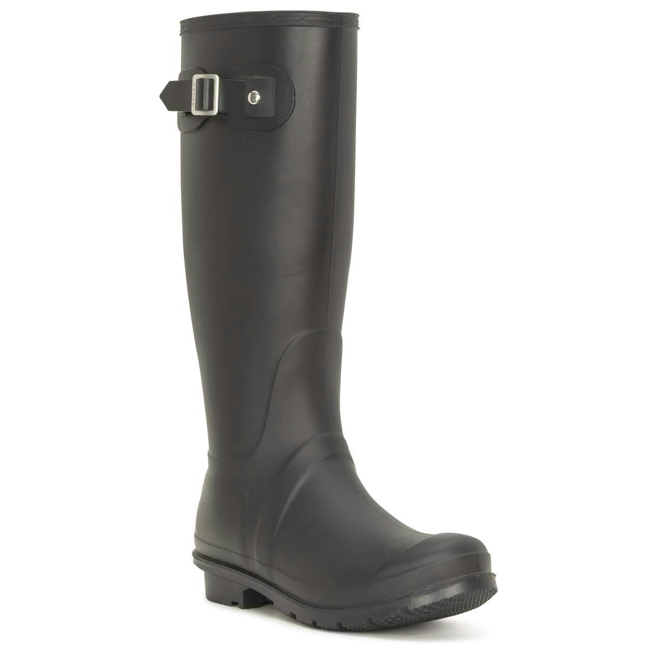 Viva Women's Black Hunter: Muck Buckle Snow Rain Waterproof Wellington Boot - 5