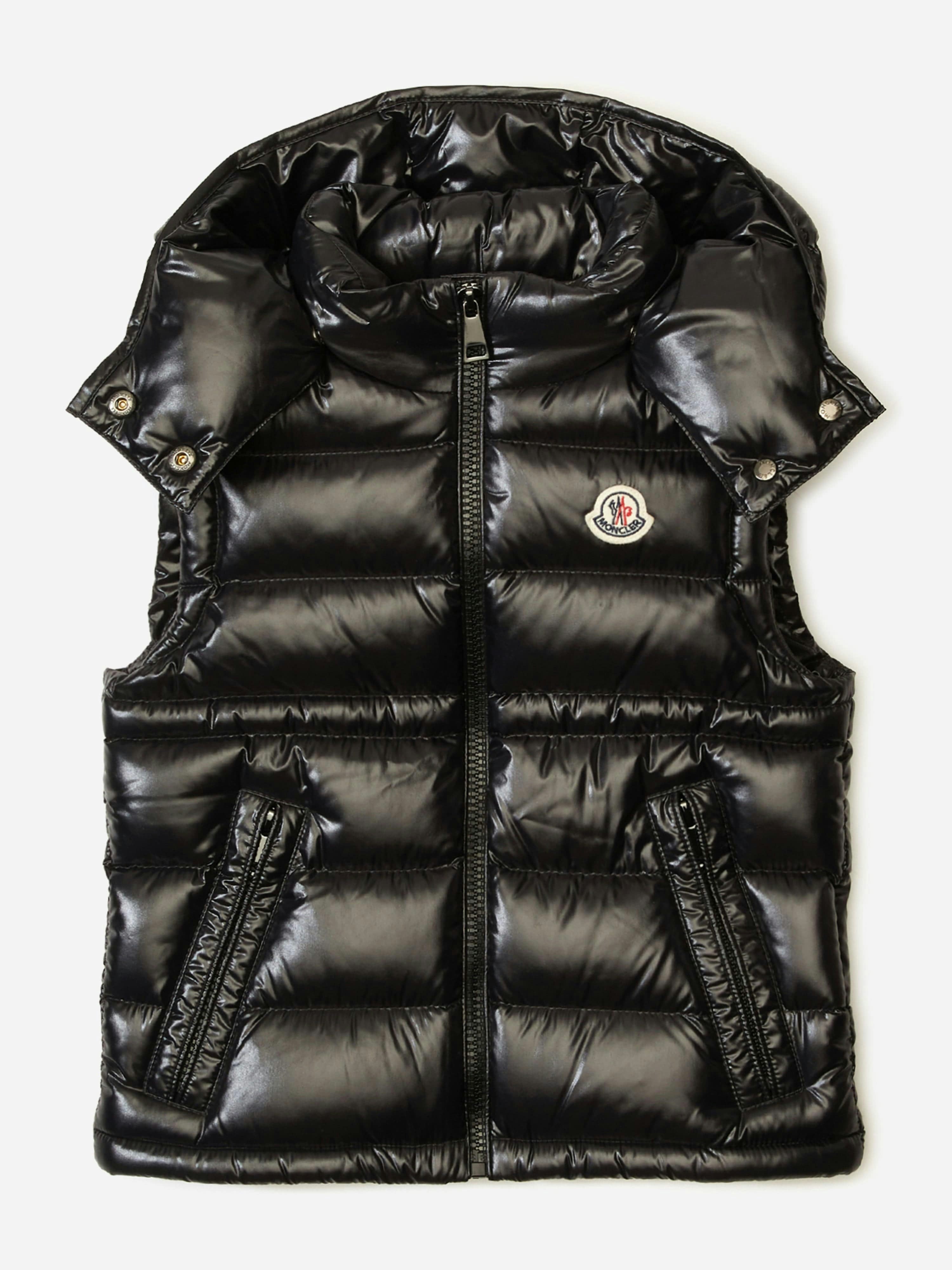 Moncler Enfant Girls Black Down Padded Ania Gilet In - 8 Yrs