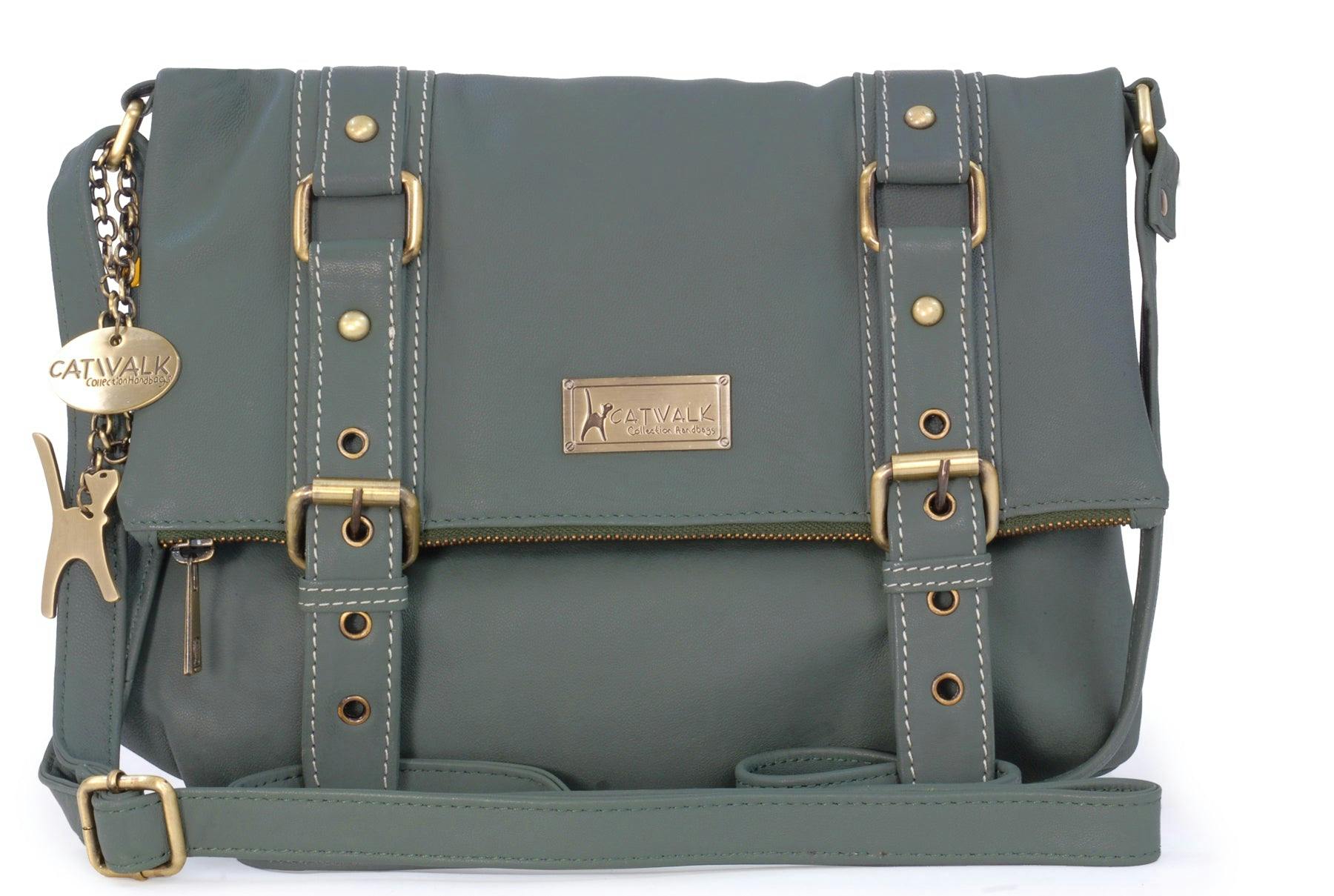 Catwalk Collection Handbags Dark/Green Abbey Road - Crossbody Bag