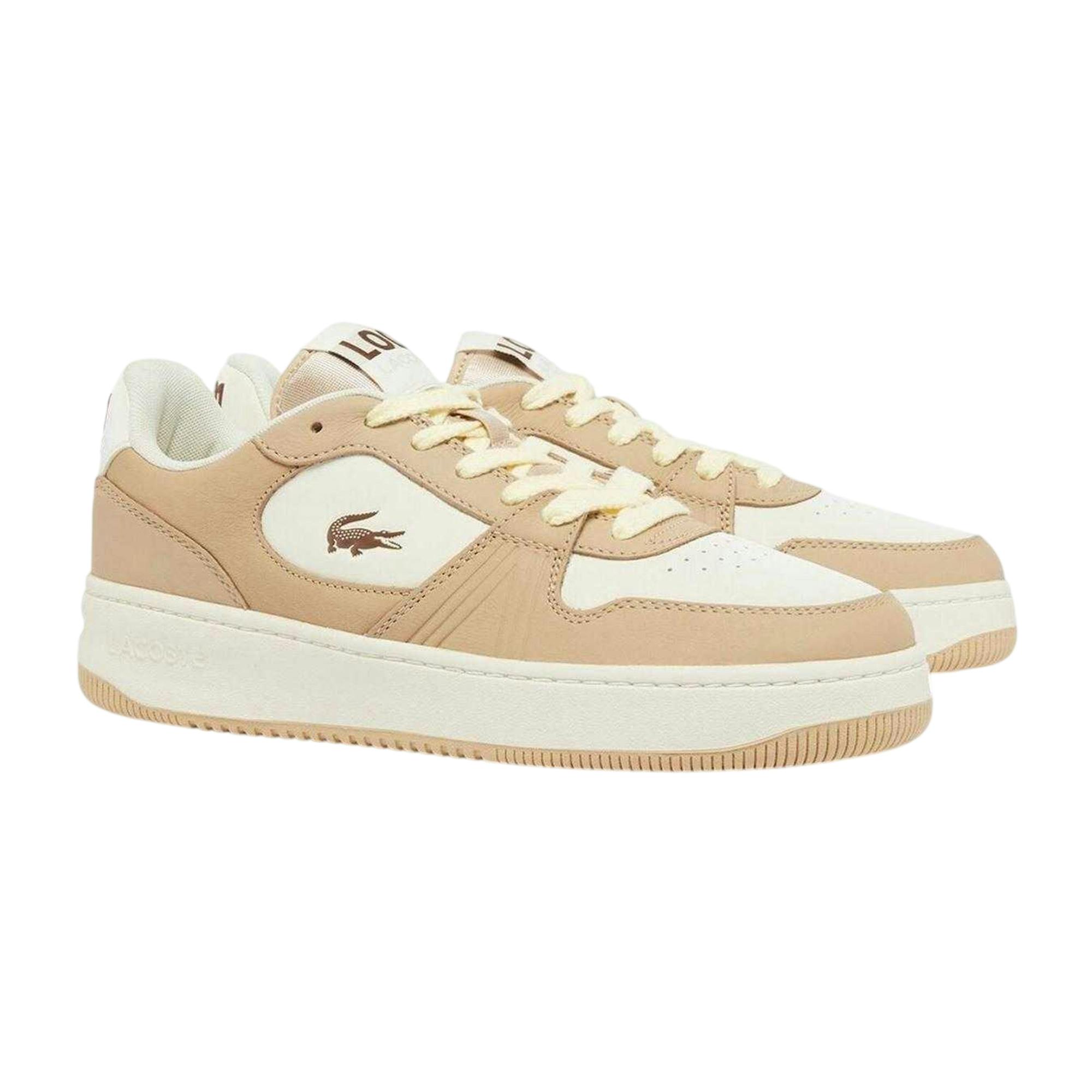 Lacoste Women's Brown L001 Leather Trainers - 10.5 Uk - 100% Mixed