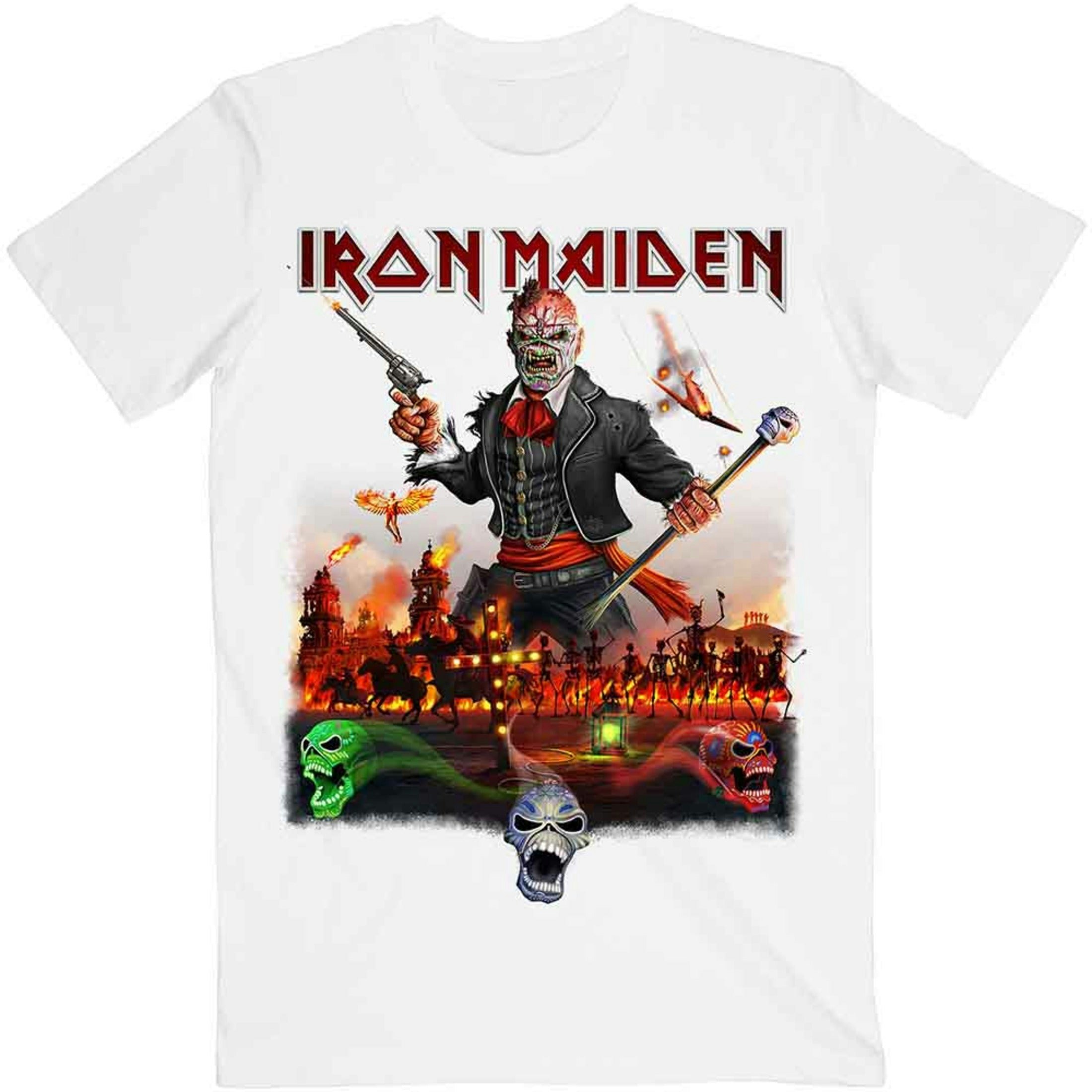 Paradiso Clothing Unisex White Iron Maiden Legacy Of The Beast Live In Mexico City T Shirt - Xl