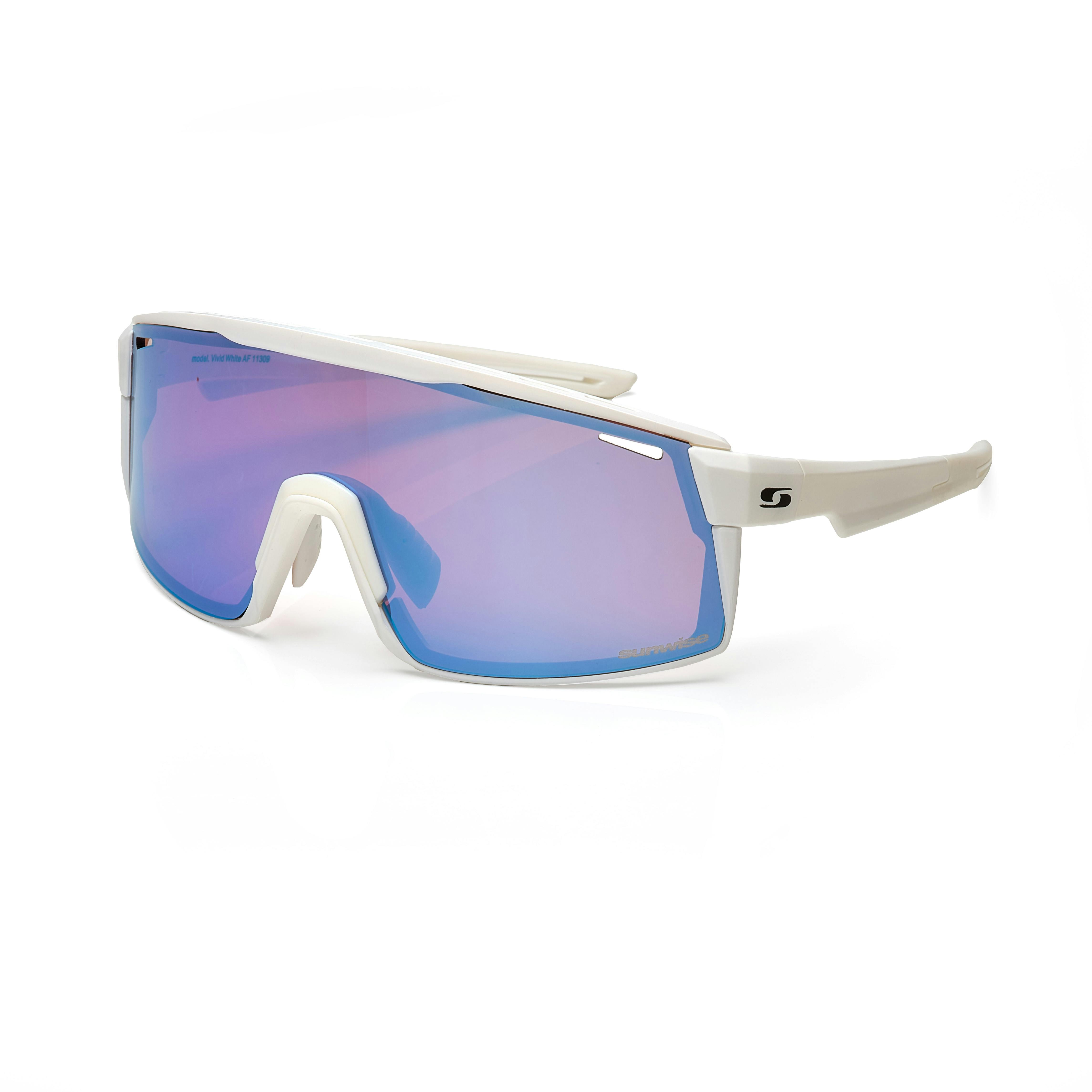 Sunwise White Vivid Cricket Lens & Anti-Fog Sports Sunglasses