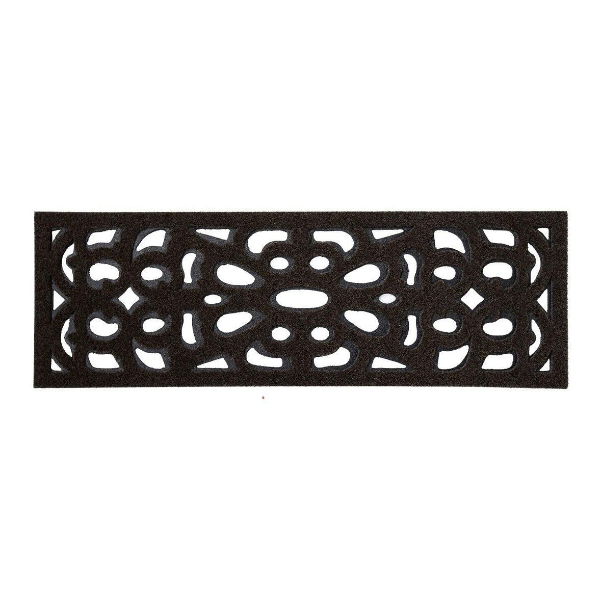 Rackhams Brown Victorian Style Eco-Friendly Rubber Step Mat - Indoor/Outdoor - Single Mat