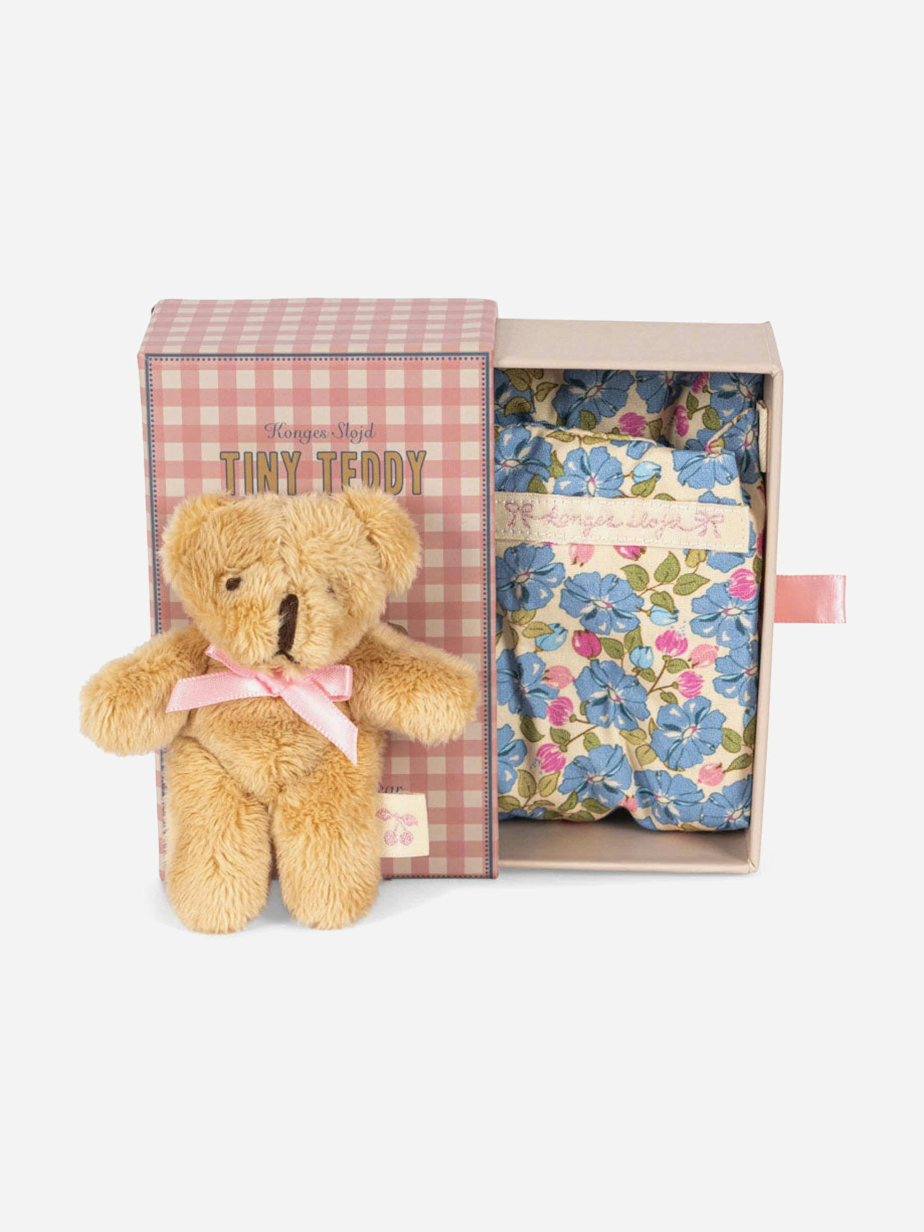 Konges Slojd Beige Konges Sløjd Miniature Teddy With Bed Set In (11Cm) - One Size