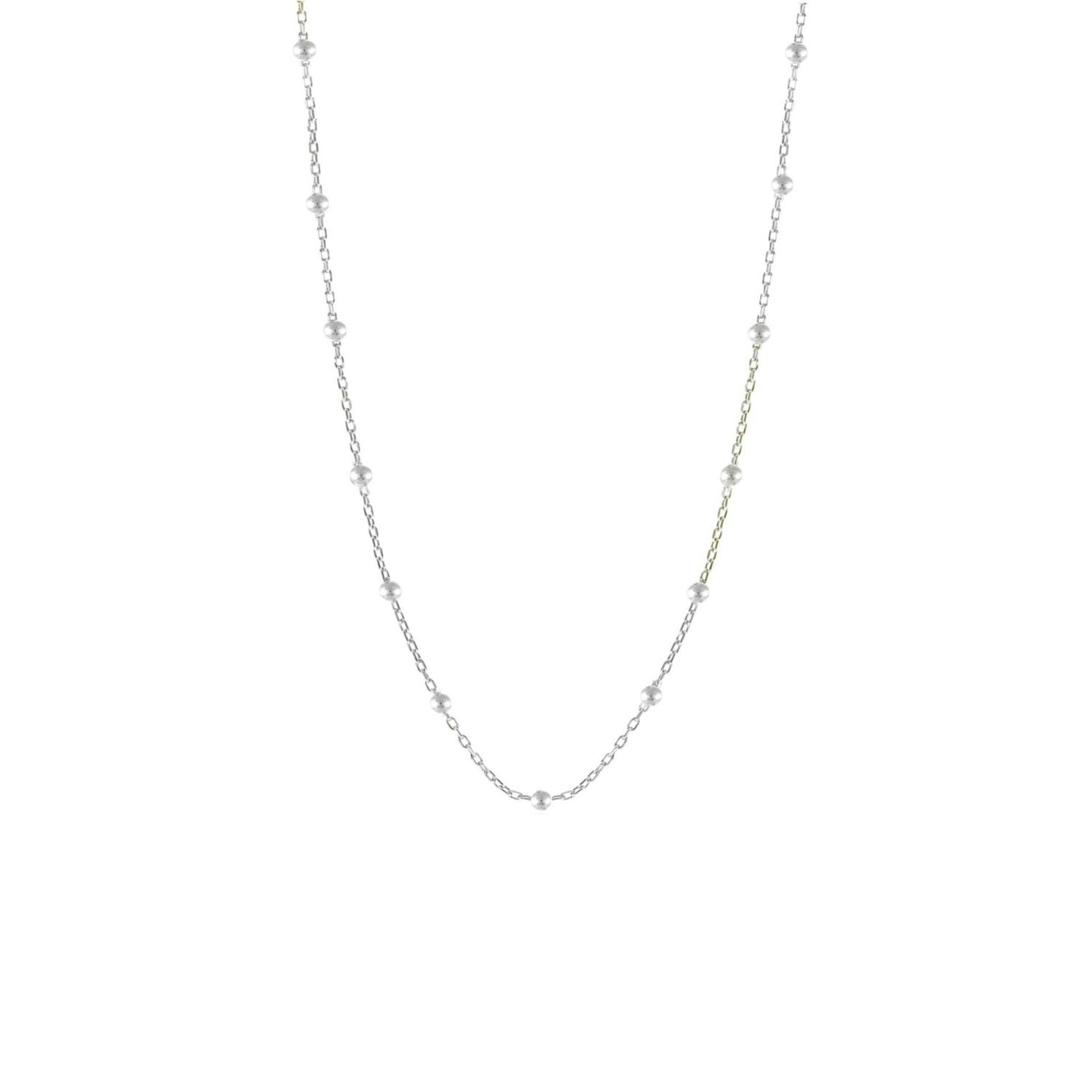 Spero London Silver Bead Chain Sterling Satellite Necklace