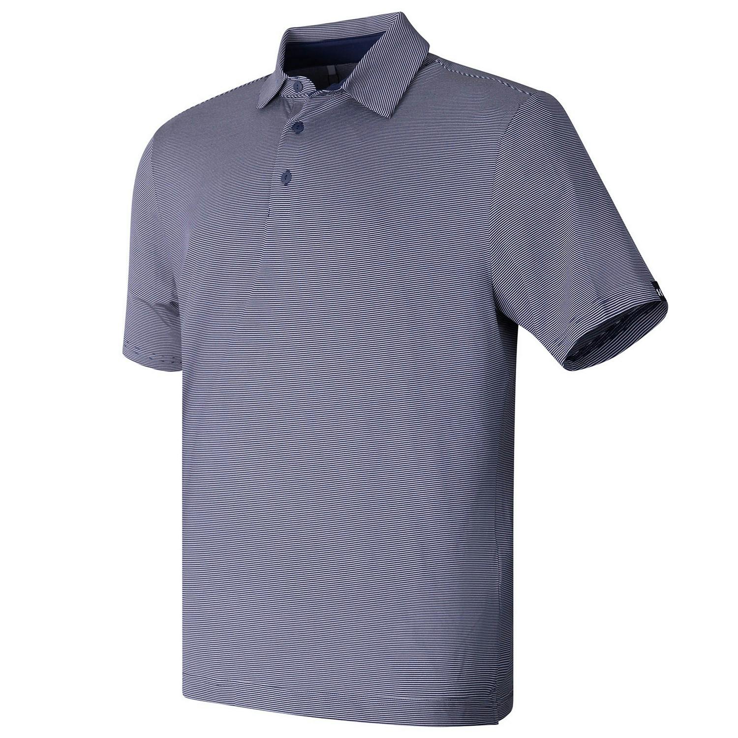 Under Armour Men's Grey/Black Playoff 3.0 Micro-Stripe Polo Shirt - Midnight Navy/Downpour - M - Midnight Navy/Downpour - 95% Polyester/5% Elastane